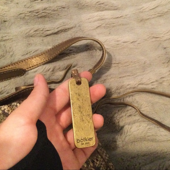 Botkier Gold Snakeskin Crossbody Purse - Picture 4 of 6